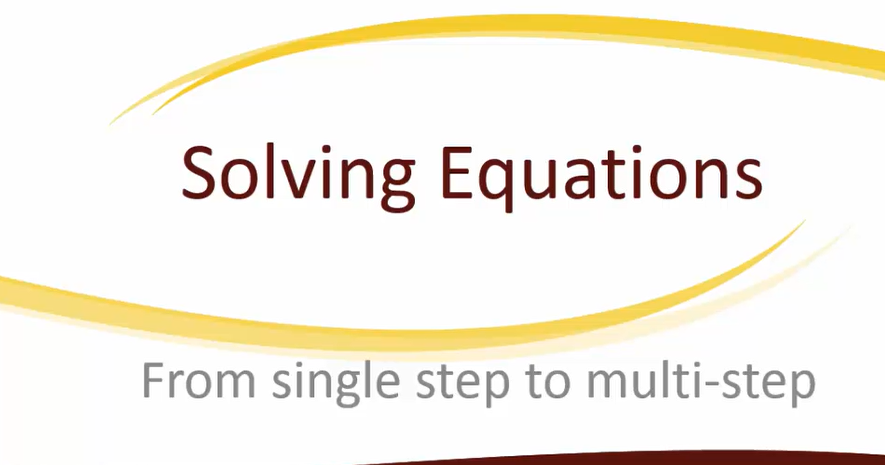 Solving Equations